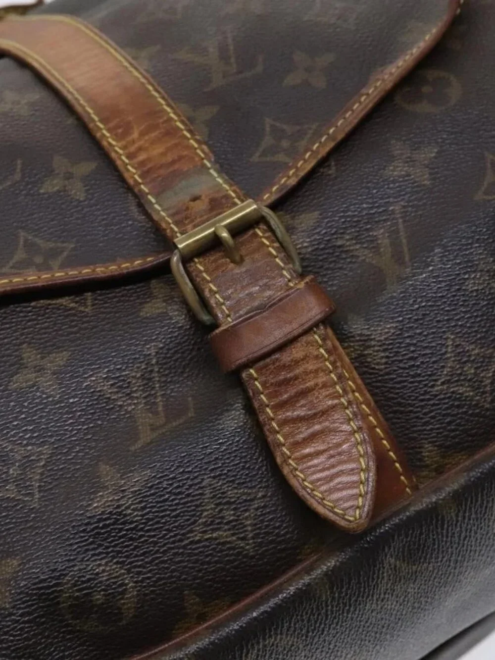 LOUIS VUITTON Monogram Saumur 35 Shoulder Bag M42254 LV Auth hk2284 - Picture 10 of 15